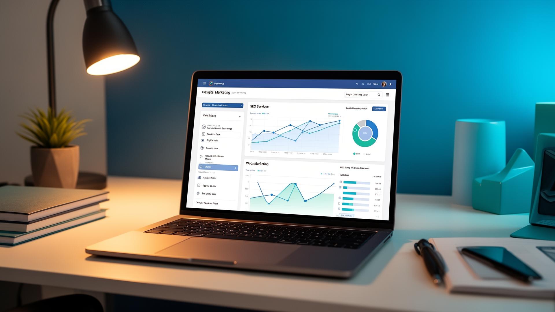 Professional web design and SEO services workspace at AZ Tech Services in Ashburn, VA